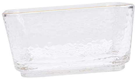 PRETYZOOM Cuenco De Vidrio Martillado Ensaladera De Frutas Tazón Para Postres Estilo Japonés Capacidad 0.5l
