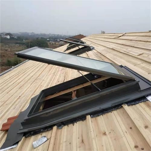XNZJHPP Dachfenster und Oberlicht, Keller-Tageslichttür, Mehrwinkel-Dachansicht, Aluminiumfenster, abgeschrägtes Flachdach, Oberlichtabdeckung, Dachboden-Wintergarten (60x80cm/23.6x31.5in)
