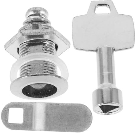 Mikikit Dreiecksschlitzschloss Für Mülltonnen Outdoor Mülltonnenschloss Robustes Eisenmülltonnenschloss Mit Schlitzmechanismus Praktisches Mülltonnenschloss