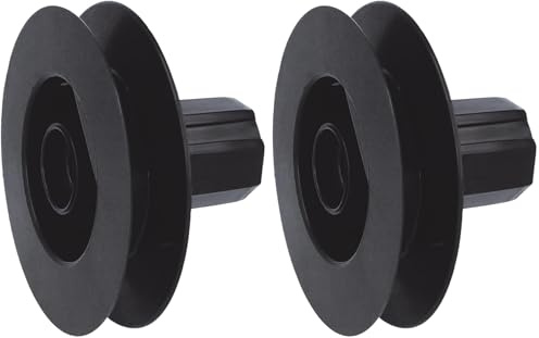 Amig - Polea de Disco de Nylon Negro para Rodamiento de Eje de Persianas Enrrollables, Color Negro, Para Cintas de 18 mm, Tubos de 42 mm y Testeros de Aluminio, Diámetro 140 mm (Paquete de 2)