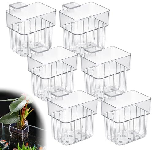 6 Pièces Support Plante D'aquarium, Support Mural pour D'aquarium, Pot pour Plantes D'aquarium, Support De Plante pour Aquarium pour Plantes Aquaponiques