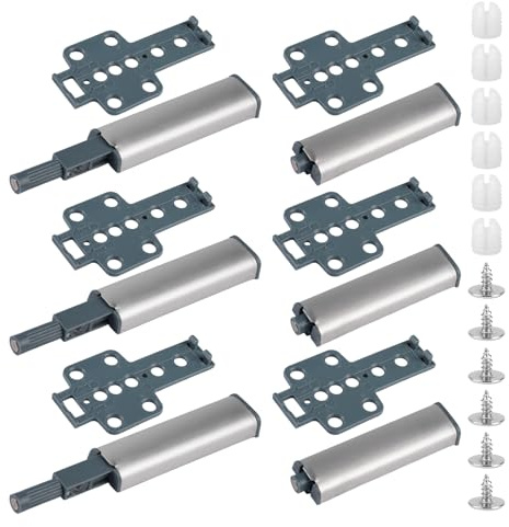 6 Stück Drucktüröffner Push To Open Türöffner, Softclose Türdämpfer, Schranktür Dämpfer, Schrank Türöffner Tip On, Türen Möbel Schubladen Schranktür Drucktüröffner für Schubladen, Schränke, Garderoben