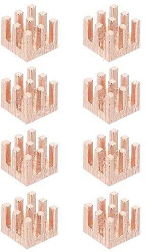 PATIKIL Kupfer Kühlkörper 6x6x5mm, 8 Stück | Kühlkörper Kompatibel mit Raspberry für Chip CPU Leistungstransistor FET IC Leistungsverstärker