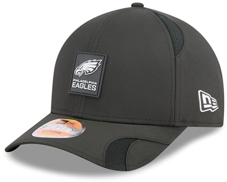 New Era Men's Black Philadelphia Eagles 2025 Sideline M-Crown 9FORTY Adjustable Hat