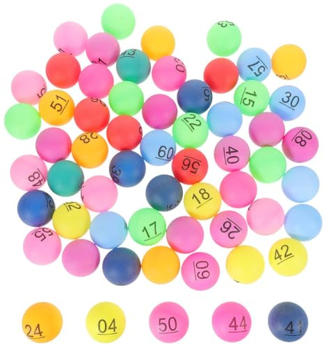 MUELODSIC Boule de Tombola Numérotée 1 à 90, Lot de 90, Plastique | Bingo, Prix pour Fêtes et Événements, Jeton Loto Inclus, Usage Simple pour Tirages et Animations