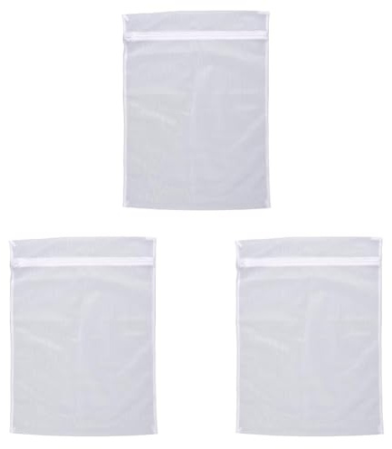 WENKO Wäschenetz, fasst 3 kg Kleidung, Waschbeutel mit Reißverschluss für die Waschmaschine, schont Feinwäsche, Socken & Co. bei jedem Waschgang, kochfest, aus hochwertigem Polyester, 50 x 70 cm, Weiß