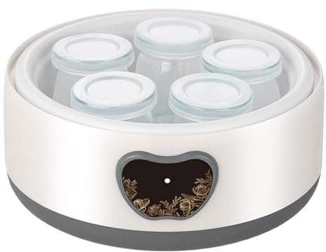 Yogurtiera - Yogurtiera automatica | Controllo della temperatura e del tempo regolabili, 1,2 l, per la cucina, per la colazione a casa, una dieta sana