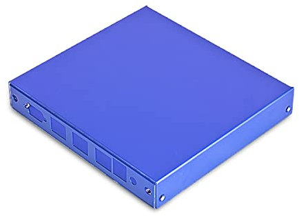 PC Engines CASE1D2BLUU - Gehäuse für APU-Serie, 3X LAN, 1x USB, 2X WLAN, blau