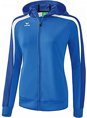 ERIMA Damen Jacke Liga 2.0 Trainingsjacke mit Kapuze, new royal/true blue/weiß, 36, 1071852