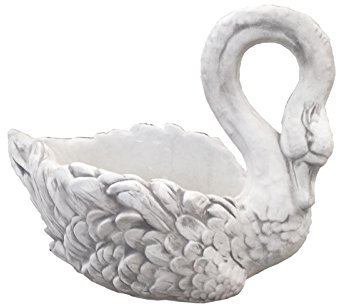 Antikes Wohndesign 2X Pflanzschale Schwan Blumenkübel Pflanzkübel Blumentopf Tierfiguren Pflanzkorb
