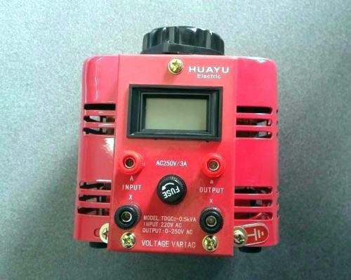 Goldsource Transformateur automatique de sortie variable Variac 2 A CA 500 W Tension variable de 1 à 250 volts Sortie