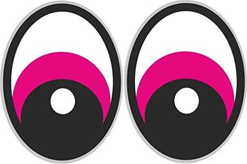 2X Augen Aufkleber für Saugroboter, Mähroboter Wischroboter Thermomix Sticker Set Roboter (pink)