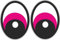 2X Augen Aufkleber für Saugroboter, Mähroboter Wischroboter Thermomix Sticker Set Roboter (pink)