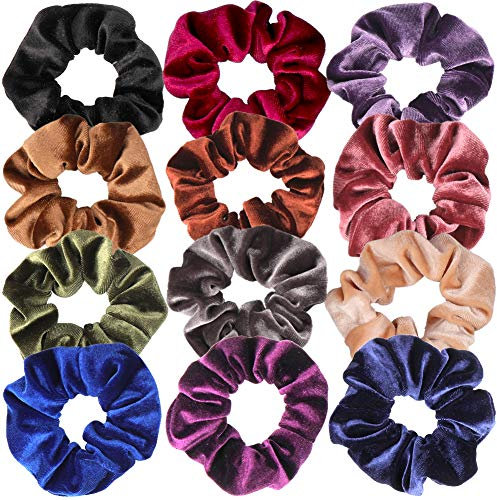 H&S Satin Haargummi Set - 12 Stück - Scrunchies Haargummi Zopfband für Mädchen & Damen - Mehrfarbig Bunt, ultradehnbarer Zopfgummi in Pastellfarben