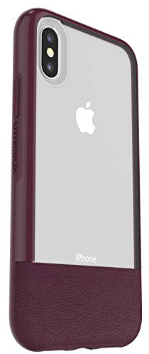 OtterBox Slim Case Bundle, Defining Protection for iPhone X/Xs Lucent Wine + Alpha Glass Premium Screenguard