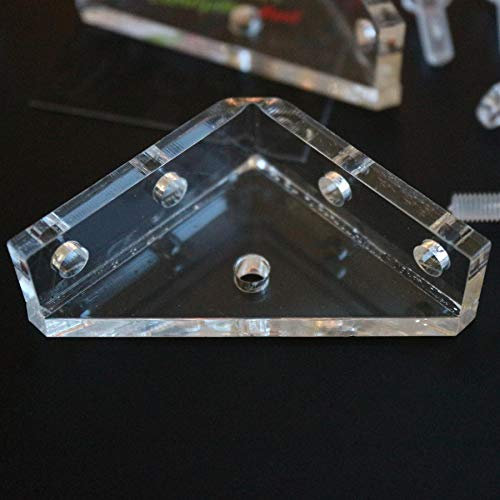4x V3, 5mm d'épaisseur, Équerre d'angle transparente, en acrylique + 20 boulons M5, Support à angle droit, montage en angle, supports coudés, renfort