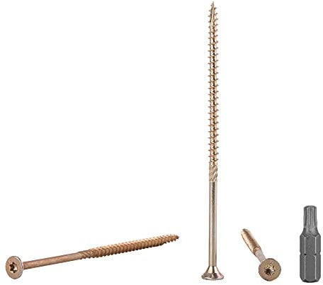 50 Stück gelb verzinkter Stahl 5,0 x 120 mm Holzschrauben Torx Kopf Typ 17 Senkkopf Spanplattenschrauben (50, 5,0 x 120 mm)