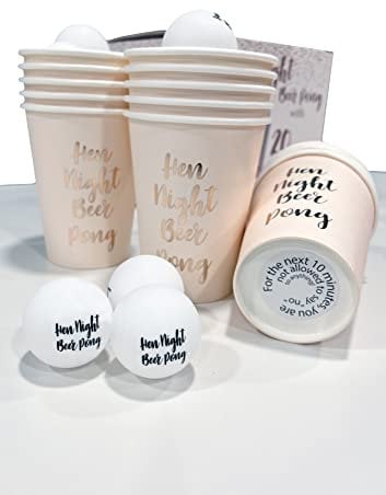 Alandra Hen Night HNRG Beer Pong Game with Dares, (PONG-HNRG)