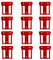 StealthMounts M18 Milwaukee Battery Holder - 12 Pack | Milwaukee M18 Battery Holder | 18V Milwaukee Battery Storage | Milwaukee Battery Mount | Milwaukee Organizer for M18 Batteries | Made in The UK
