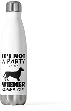 Botella aislada de 20 onzas, divertida salchicha de perro caliente, mascotas, cachorros, entusiastas de Doxie, dackel humorístico, 20 onzas
