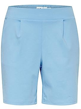 ICHI IHKATE SHO3 Damen Sweatshorts Bermuda Shorts Kurze Hose mit Stretch-Anteil Regular-Fit, Größe:L, Farbe:Little Boy Blue (164132)