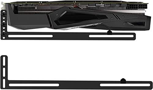 Grafikkarten Halter GPU, Grafikkarten Halterung Grafikkarte GPU Brace Support-Videokarte Sehnenhalter/Holster-Halterung, eloxiertes Luft- und Raumfahrt-Aluminium (Schwarz)