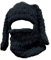 Mauqfra Eye Exposed Balaclava Face Cover Cartoon Bunny Ear Knitted Hat Fluffy Winter Warmer Knitting Hats Cold Winter Ears Beanie Ski Scarf for Men/Women, BK, Einheitsgröße