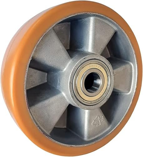 WIKO Roulettes en Polyuréthane 200 mm Avec Roulement à Billes pour Chariot Plateforme Roues en Nylon Fixateur Roue 800 kg