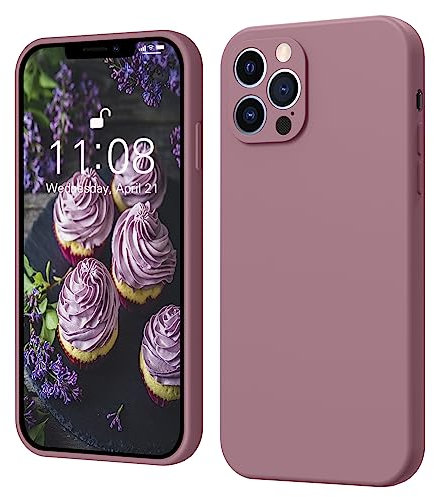 ElestBela für iPhone 12 Pro Hülle Silikon Case, Handyhülle für iPhone 12 Pro Ultra Dünn Slim mit Microfiber, Kratzfeste Rundumschutz Case Schutzhülle Hülle Violett