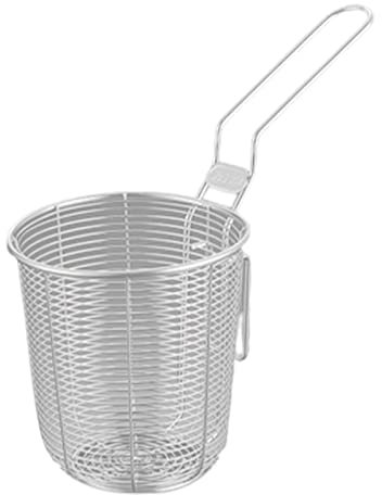 Milageto Panier à Frire avec Poignée Rangement Facile Portable Friteuse Passoire Tamis Filet Français Chip Friture Panier de Service pour la Cuisson des, 10CM