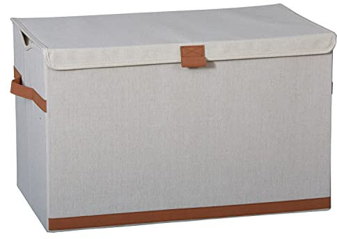 LOVE IT STORE IT - Premium - Boite de rangement avec couvercle - Coffre - Extra large - 90 L - Beige - 62x37,5x39cm