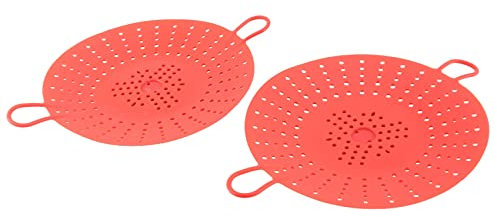 Giilayky Lot de 2 paniers vapeur en silicone pour autocuiseurs, micro-ondes, multicuiseurs, rouge
