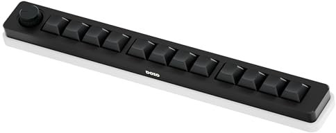 KEEBMONKEY Megalodon Aluminium Hot-Swap-fähiges RGB-Schwert-Makro-Pad mit programmierbarem Drehknopf, QMK/VIA-kompatibel mit USB-C, Weiß
