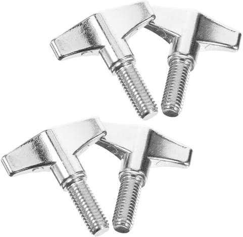 OFFSCH 4pcs Drum Accessories Drum Nuts Percussion Cymbal Nuts Wing Nuts Drum Cymbal Stand Wing Nut Cymbal Tools Drum Cymbal Nuts Cymbal Quick Release Nuts Metal 4 Piece Set Roller