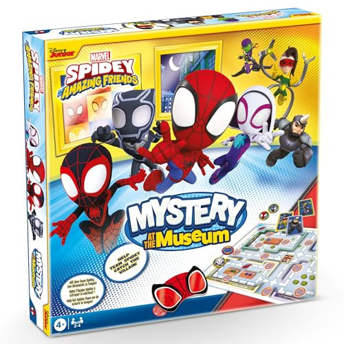 Shuffle – Spidey : Mystère au Musée – Jeu de société et de Plateau Marvel – Jeu de Parcours collaboratif Amusant – pour Jouer en Famille ou Entre Amis – À partir de 4 Ans – De 2 à 4 Joueurs