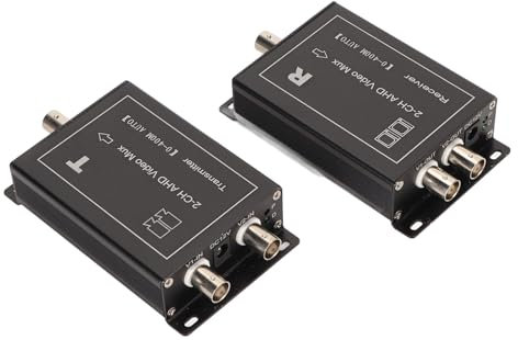 Gigicial 2 Kanal Video Koaxial Multiplexer, HD 1080P AHD CVBS Plug-and-Play-Hot-Swap Für Überwachungskamera, AHD CVBS Plug-and-Play-Hot-Swap (AHD-Video-Multiplexer)