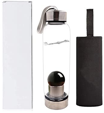 EKFBQBGW Raumdekoration Natürliche Kristallkugel Obelisk Zauberstab Elixier Obsidian Kugel Quarzstein Wasserflasche Werkzeuge Dekoration (Color : 304 Stainless Steel, Size : 501-600ml)