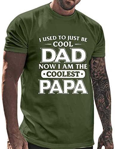 Rifuli for Dad Tshirt from Son Daughter Personalized Saying I Used to JUST DO Cool DAD Now I AM The Coolest PAPA (AG, L)