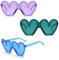 Lunettes soleil forme cœur, 3 paires lunettes fête, lunettes amusantes colorées, cadeaux fête de poule, accessoires cabine photo pour gadgets mariage