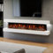 Evolution Fires Studio 6 72-Inch Wall-Mounted Electric Fireplace – Modern LED Flame Heater with Remote – Sleek White Design – UK Mainland Delivery Only