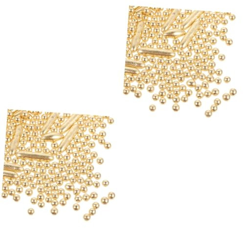 CAXUSD 2packungen Goldene Metallstreusel Für Torten Und Dekorative -kuchendekoration Glitzerstreusel Für Hochzeiten Geburtstagsfeiern Und Mehr