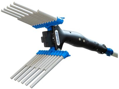 PATERLINI Abbacchiatore Elettrico Professionale per Raccolta Olive 12V - Scuotitore Raccogliolive Elettrico Leggero e Potente - Raccolta Olive Veloce (UP-22 - Asta Fissa Corta Mt. 2,3)