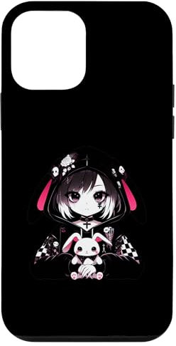 Hülle für iPhone 12 mini Goth Bunny Anime Girl Kawaii Gothic Gruselige Kunst Japanisch
