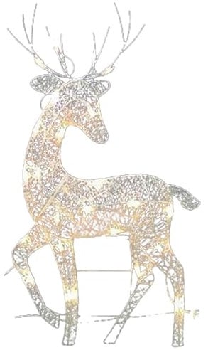 Rentier Figuren Weihnachtsdeko, Rentier Beleuchtet Aussen Gartendekoration, Weihnachtshirsche Weihnachtsbeleuchtung, Hirsch Silhouettes Im Freien Mit Lichtern Für Hof, Rasengarten