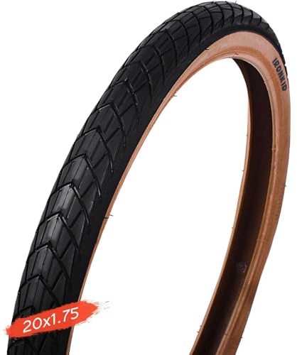 PFHKTO 20 1,75 Reifen Fahrrad 20x1,75 47-406 Fahrradreifen Farbe Reifen | Drahtreifen 60 TPI 35-45 PSI Mountainbike Tourenwagen/Stadtfahren Pendeln Touren Lange Fahrt Orange