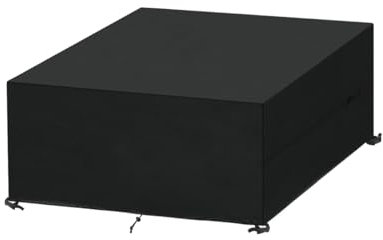 SanGlory Abdeckung Gartenmöbel Winterfest Schutzhülle Gartenmöbel Rechteckig, Plane Gartenmöbel Wasserdicht Abdeckung für Gartentisch Gartenstühle Sitzgruppe, Anti-UV, 150x120x90cm