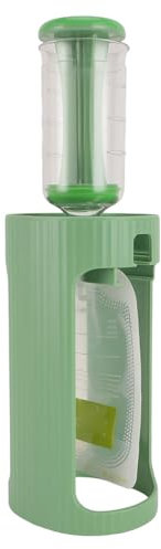 Fruchtpüree-Abfüllstation, Quetschgerät für Babynahrung mit 10 Beuteln à 118 Ml, Selbstgemachter Tragbarer Baby-Snackbehälter, Sicher und Leicht zu Reinigen (Grün)