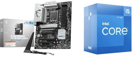 MSI B760 Gaming Plus WiFi DDR4 Placa Base + Intel S1700 Core i5 12400 Box 6x2,5 65W GEN12, Black
