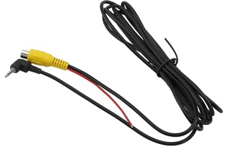 1SourceTek Aux 2,5 mm auf Cinch-Buchse Kabel mit Auslöser, Auto-AUX-AV-IN-Buchse auf Cinch-Adapter für GPS, Tablet, Dashcam, Auto-DVR, Camcorder, Rückfahrkamera