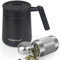 PATMOSEAL Vacuum Stainless Steel Cup Insulated Mug Leak-Proof with Tea Infuser for Loose Leaf, Fruit, Coffee, Milk, Soup, 500ml/16oz (Black)